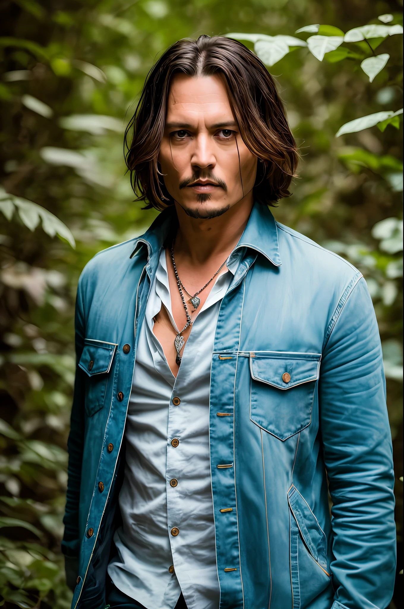 Masterpiece, Johnny Depp walks through the jungle at night in fireflies ...