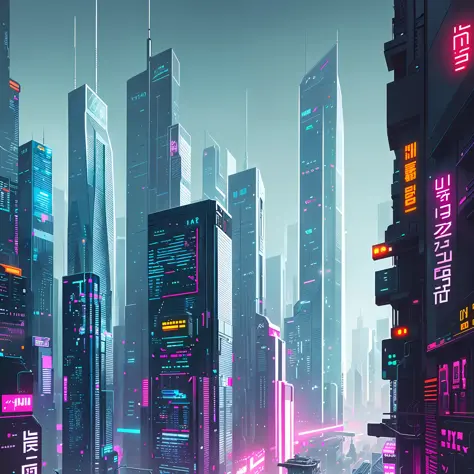 city cyberpunk, cinematographic frame, distopian future, ultra realistic, 8k, vibrant, detailed, zbrush, comic book illustration...