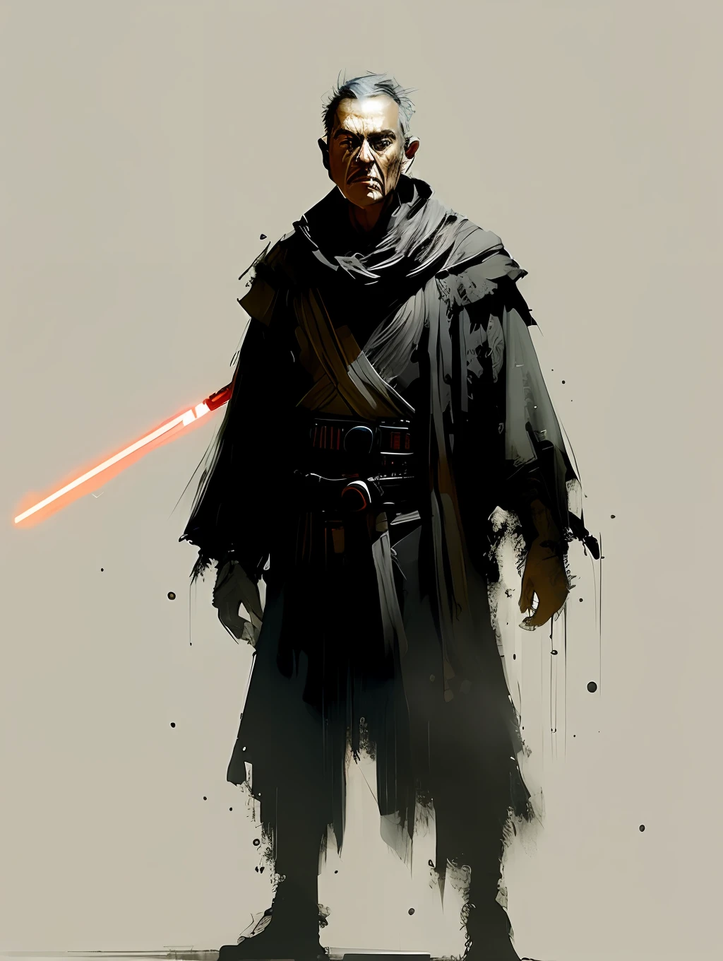 A Star Wars’s Jedi Grandmaster in the style of Mark Demsteader