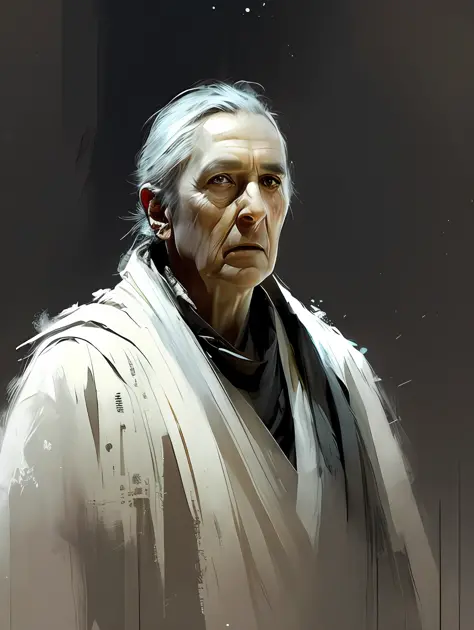 A Star Wars’s Jedi Grandmaster in the style of Mark Demsteader