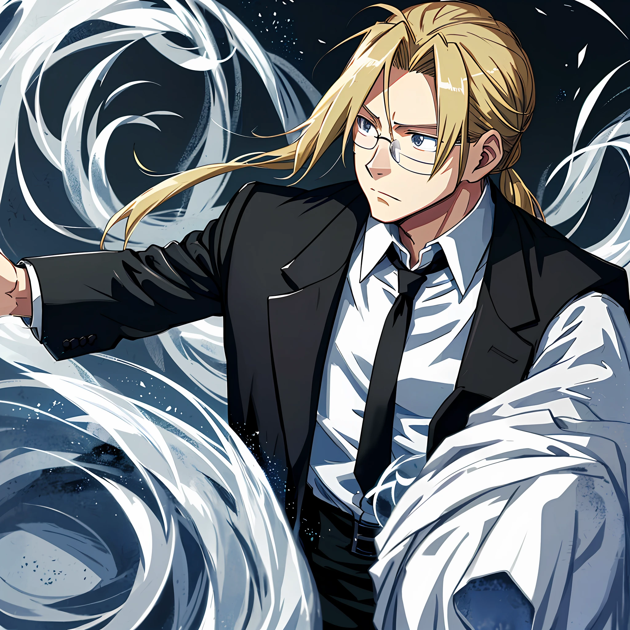 Anime image of a man in a suit and tie holding a gun - SeaArt AI