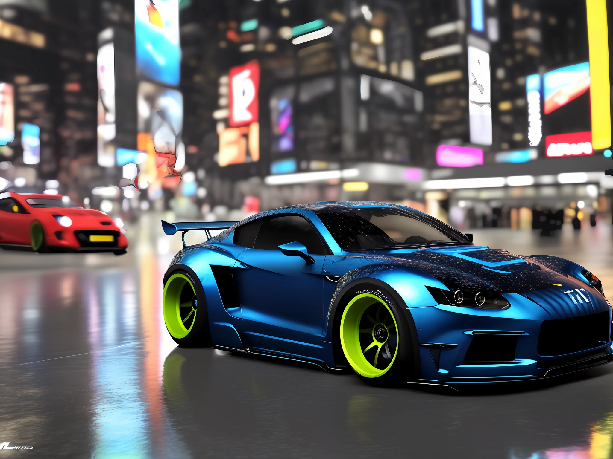 sport car,tuned, motion, (at night:2) (motion blur:1. 3), movie action scene, (Need for Speed:1. 1), wet reflection, racing game, (cityscape in background:1. 5), (detailed stunning environment:1.5), moody dark atmosphere, neon underground aesthetics, (sci-fi), cyberpunk, blade runner, cinematic, cover art, (low front angle),intricate, (highly detailed:1.5), digital painting, digital art, artstation, concept art,(color contrast:1. 1), (Wide lens:1.5),best quality masterpiece, (photorealistic:1.5), sharp focus, 8k, HDR, shallow depth of field, broad light, high contrast, light sparkles, chromatic, sharp focus,transparent,(clear photo:1.5)