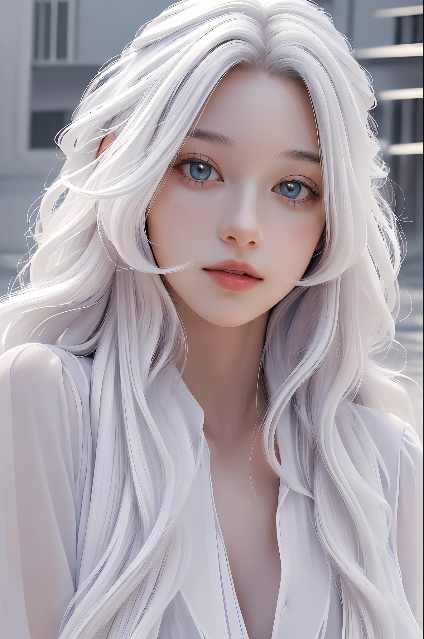 (masterpiece, best quality, photorealistic, ultra high res, 8K raw photo:1.2)
3girls,
wavy hair, long hair, white hair