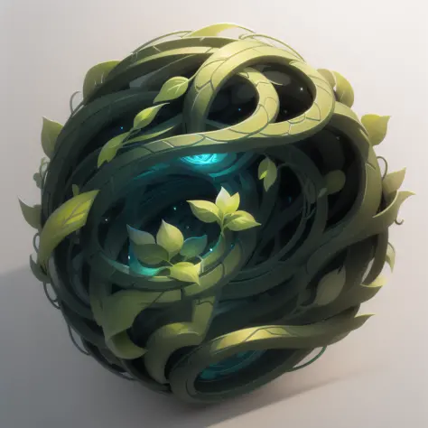 {Intricate magic ring made of vines} , illustration, flower, game icon (masterpiece)