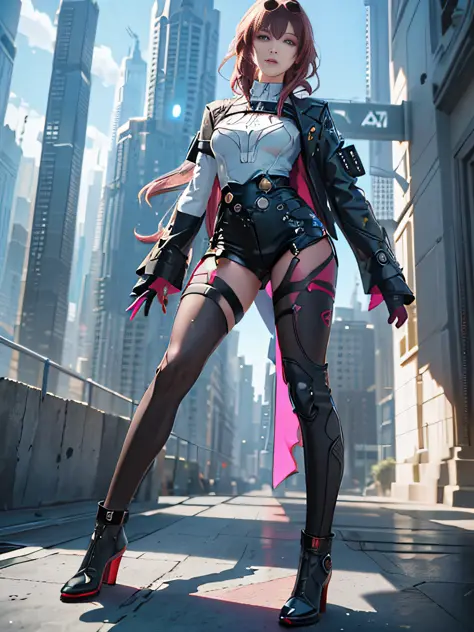 (solo:1.5),full body,((Best quality)), ((masterpiece)), (detailed:1.4), 3D, an image of a beautiful cyberpunk female,HDR (High D...