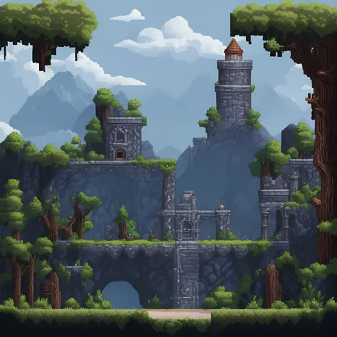 pixelart official video game environment, 2d fighting ring official pixelart video game game, ring in foreground and background ...