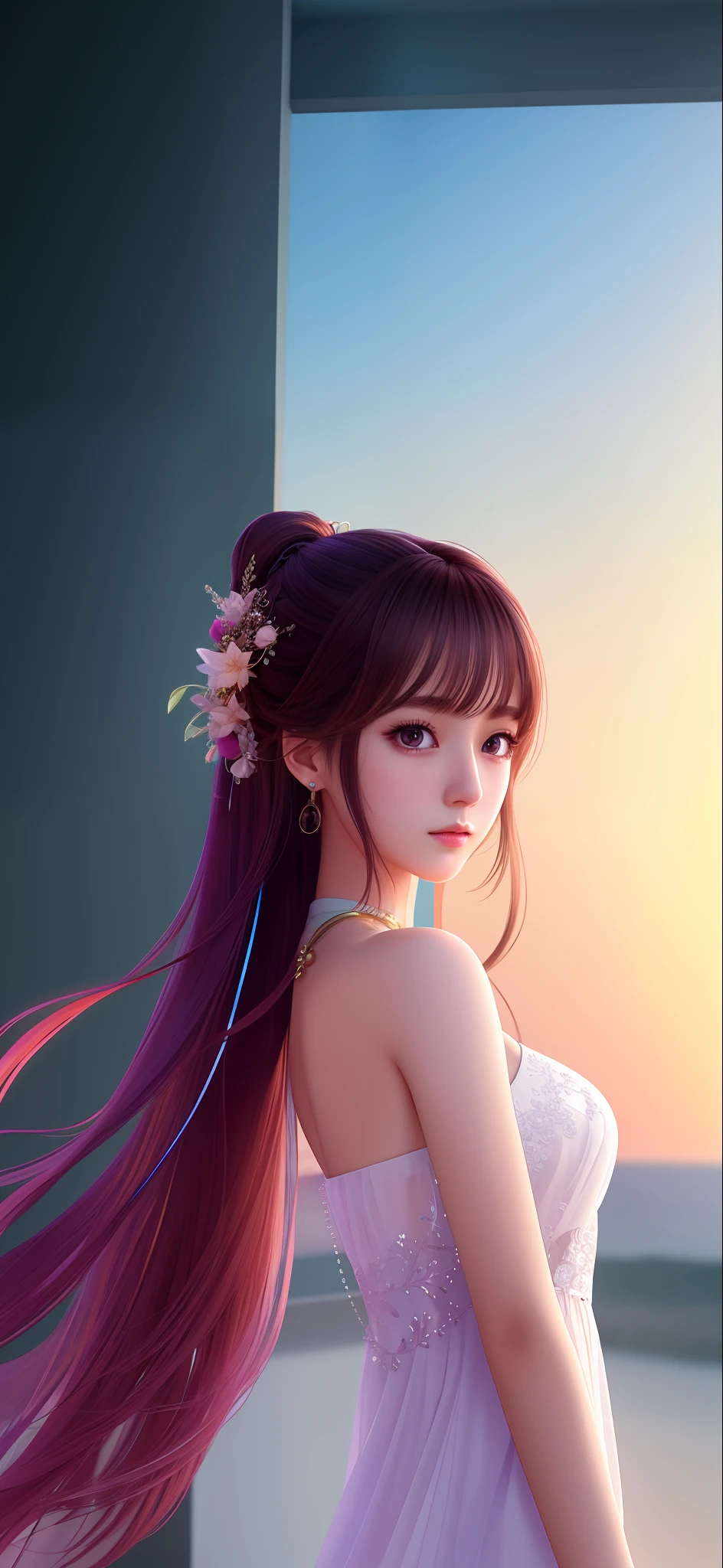 (extrem detailliertes CG Unity 8k-Hintergrundbild), das schönste Kunstwerk der Welt, 1 Mädchen, Oberkörper,K-Pop-Idee, Jisoo,