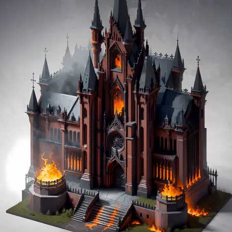 In this land full of evil aura, there is a huge demonic castle where demons forge and collect various destructive weapons. The whole building is surrounded by fire, as if erupting from the ground. Demons perform mysterious rituals here and launch terrifyin...