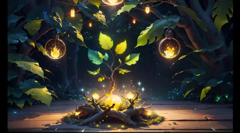 Masterpiece, best quality, (ultra-fine CG unity 8k wallpaper), (best quality), (best shadow), UI interface framework design with jungle theme natural elements. The avatar frame is designed as a circle, surrounded by delicate leaves and branches, as well as...