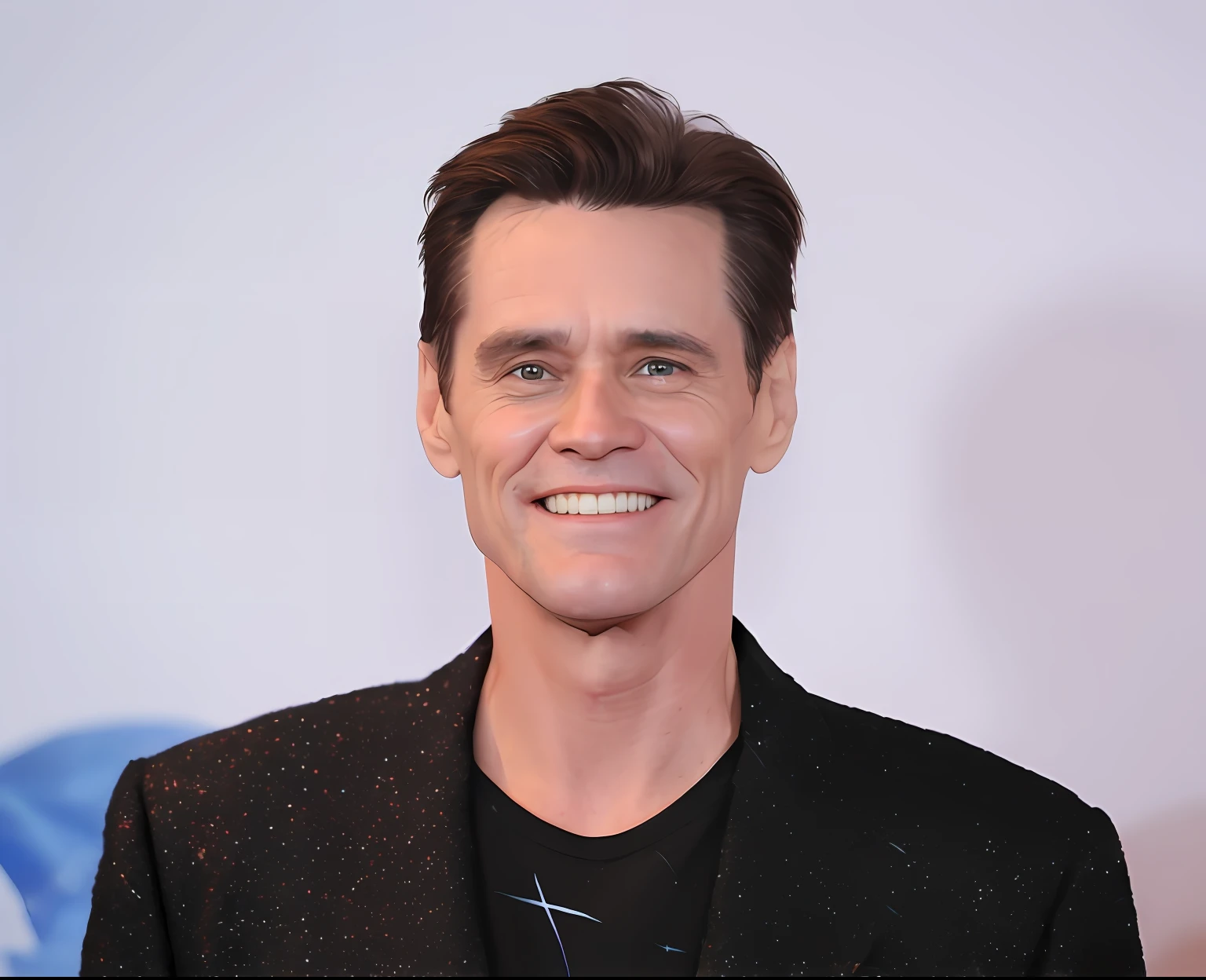 there is a man that is smiling and posing for a picture, jim carrey ...