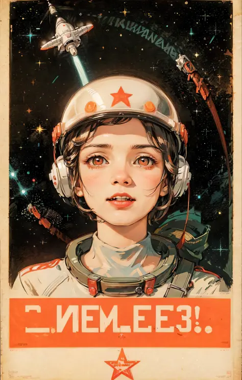 1girl,flat_breasts,cute,beautiful detailed eyes,shiny hair,visible through hair,hairs between eyes, CCCPposter, sovietposter,red monochrome,soviet poster, soviet,communism,
Black_hair,red_eyes,vampire,teenage,poorbreast,Spacesuit:Orange_clothing_body:jumps...