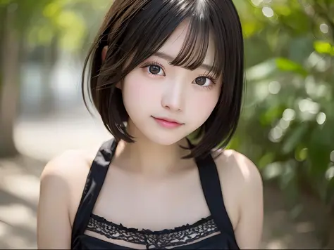 Amazingly beautiful teenage Japan girl, Japan person, one, (masterpiece), realistic, (girl portrait), beautiful face, beautiful woman, beautiful eyes, black hair, perfect anatomy, very cute, (black eyes), 8k resolution, very detailed and detailed hairstyle...