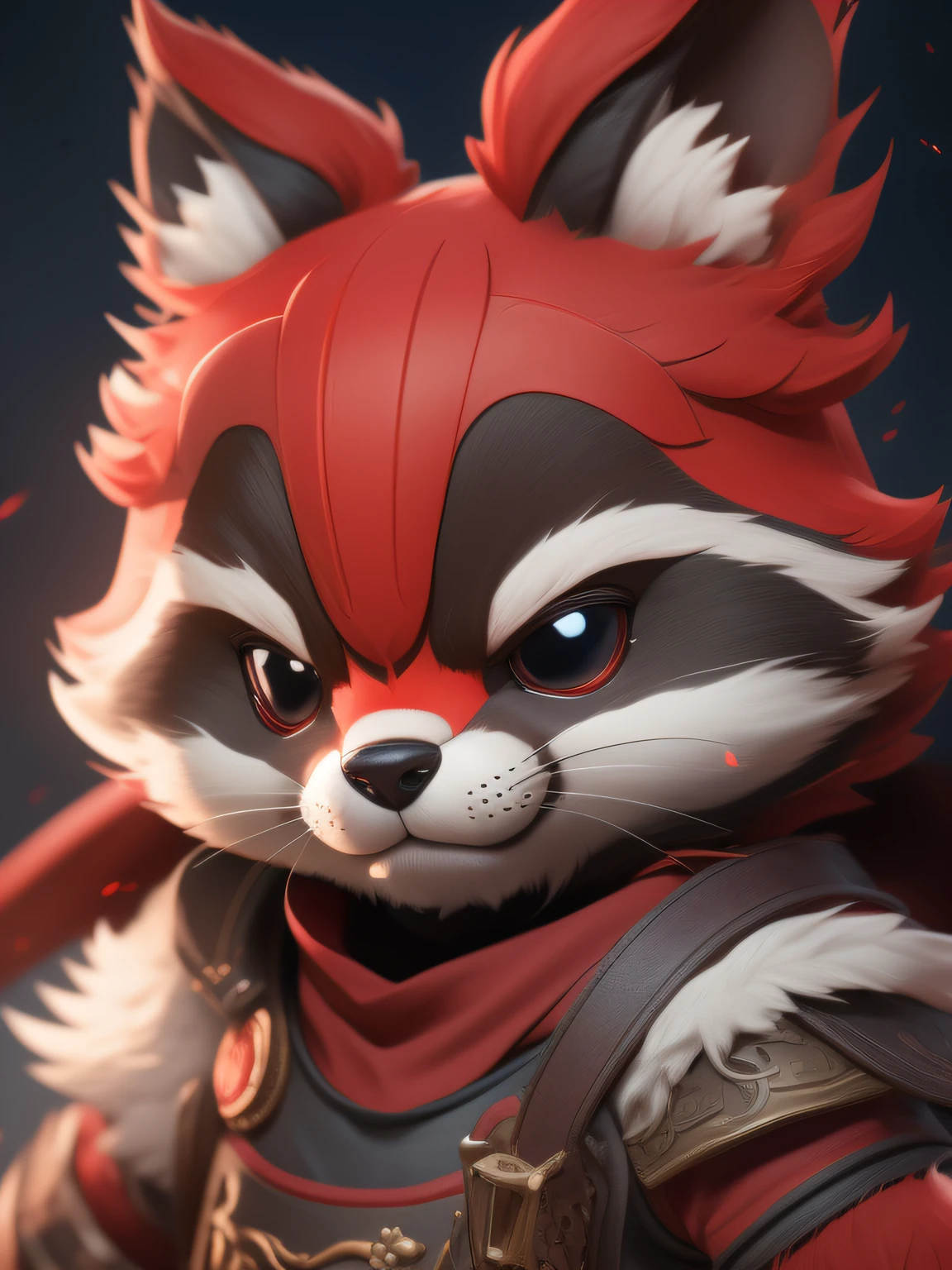 Red mascot, with eight uprising cultural characteristics Jiangxi City IP With unique creativity and design, Unreal V is in line with the characteristics of the times Cute image, great affinity Unreal Engine 5 Cute little animals Furry UHD Unreal V