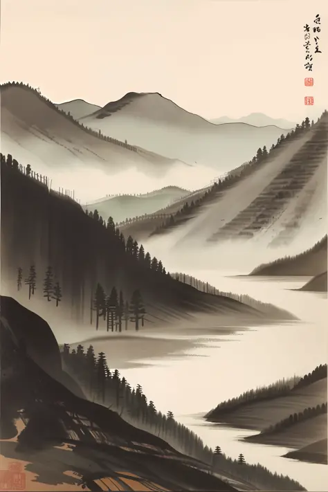 Chinese ink painting landscapes