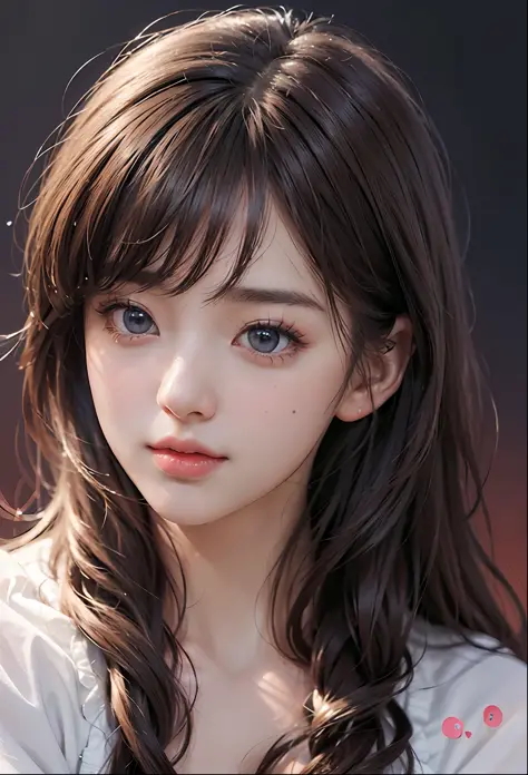1girl, (realistic:1.4), (pixiv:1.3), perfect illumination, distinct, (bishoujo:1.2), unreal engine, sidelighting, perfect face, detailed face, beautiful eyes, pretty face, (bright skin:1.2), idol, ulzzang-6500-v1.1, soft smile, upper body, dark red hair, (...