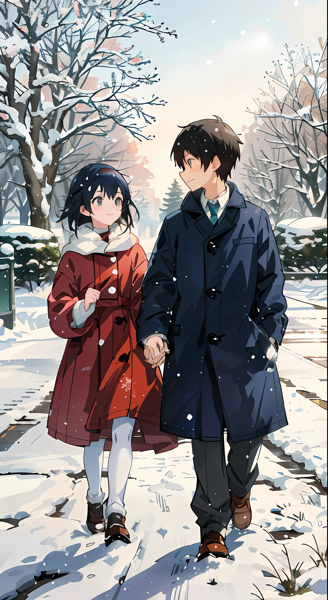 Wallpapers Korean Girl Anime Cute Sweet Winter Snow Hd 184012.8 ... Desktop  Background