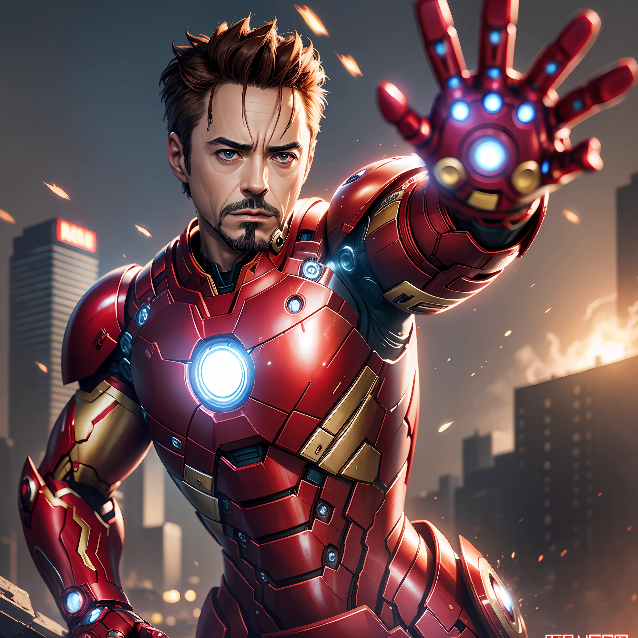 Iron Man, Robert Downey Jr, Realistic, Professional Lighting, 8K --auto --s2