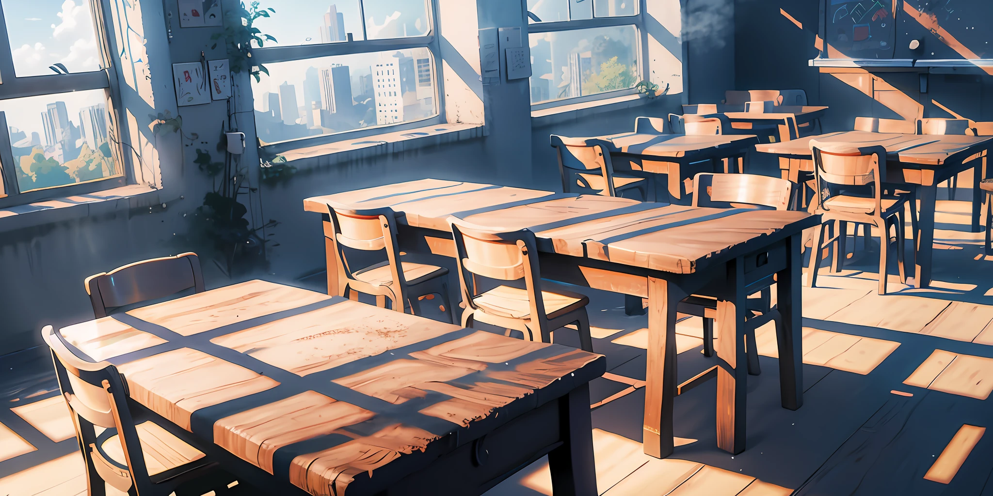 Extremely detailed CG Unity 8k wallpaper, masterpiece, best quality, super detailed, intricate details, best lighting, best shadows, extremely refined beauty,
 1 girl, solo, sitting, dynamic lighting, volumetric lighting, very detailed face, long hair, super fine skin, chinese high school, books, pen, notebook, study, interior, classroom, chinese high school uniform, studio brisk makoto sinkai, typical anime classroom, classroom background, anime background art, colorful anime movie background, chengxin hayes style, realistic afternoon lighting, dramatic lighting. Concept art, anime landscape concept art, Shinkai Makoto style, large classroom, twenty neat tables and chairs