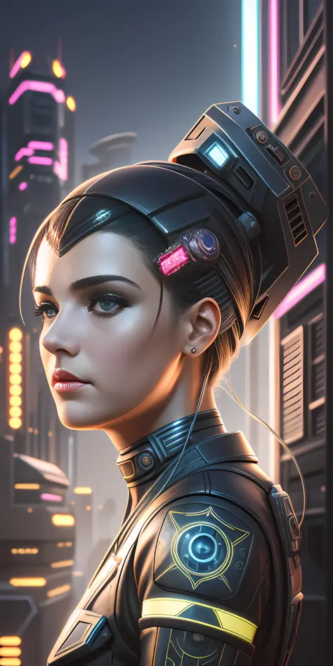 1girl, portrait of a beautiful cyberpunk android in her native NZ, wearing a cyberpunk streetwear outfit, detailed, centered, digital painting, artstation, concept art, donato giancola, Joseph Christian Leyendecker, WLOP, Boris Vallejo, Breathtaking, 8k re...