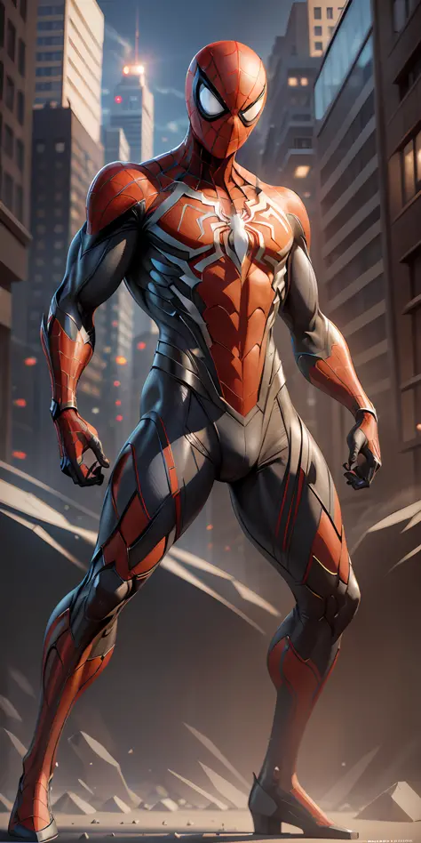 Spiderman's Pose Reflects His Character Live Wallpaper