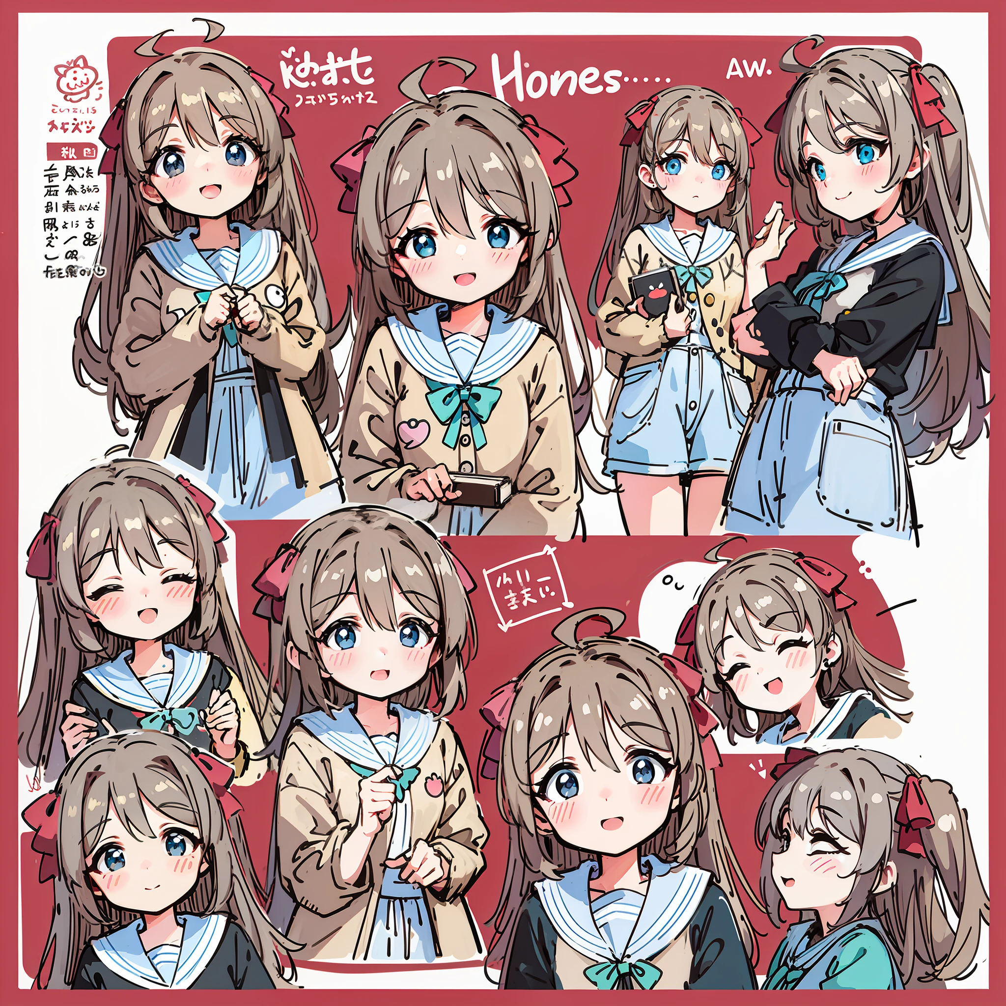 A cute monkey, various expressions, happy, sad, angry, expectant laughter, disappointed 1, cute eyes, white background, illustration-nii 5-style cute, emoji corresponding illustration set, bloody manga line style, dynamic pose, dark white, f/ group, related characters, old terrier core.