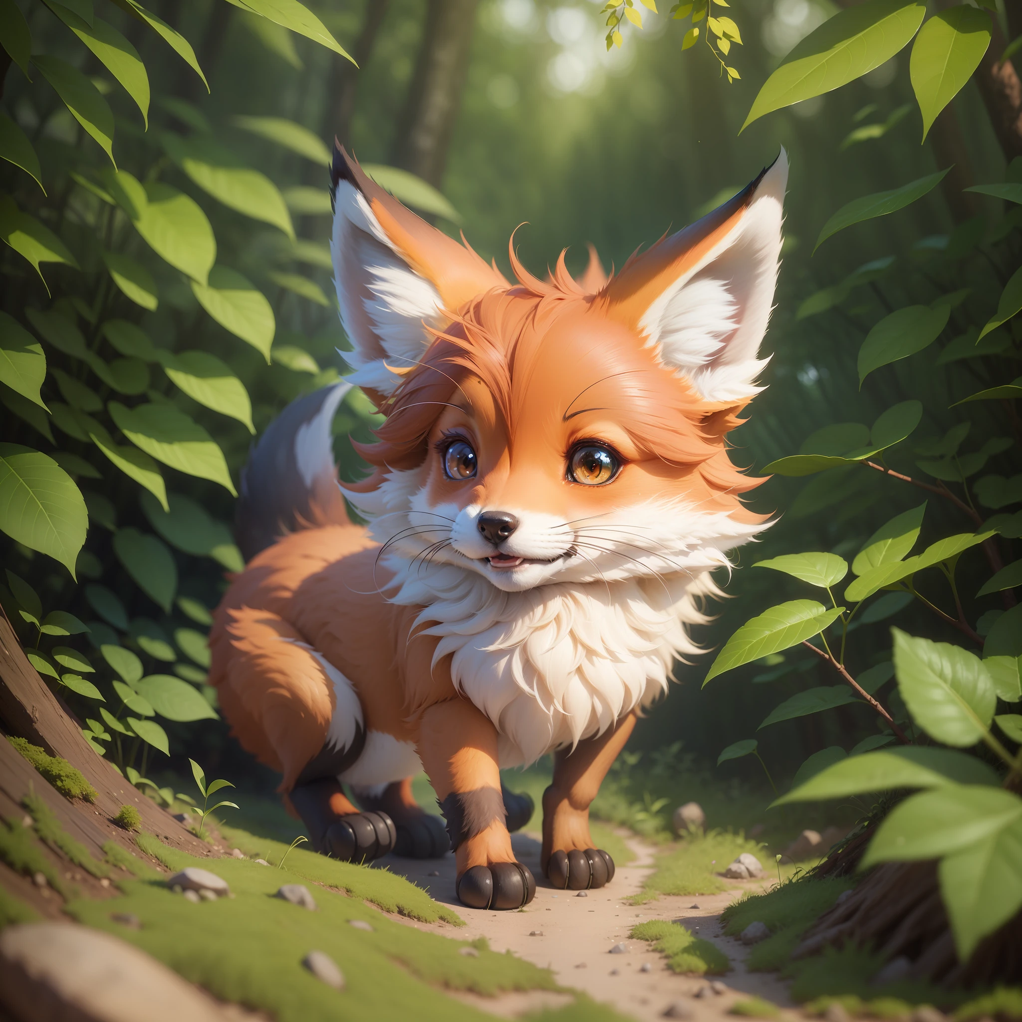 There is a fox that is standing in the grass - SeaArt AI