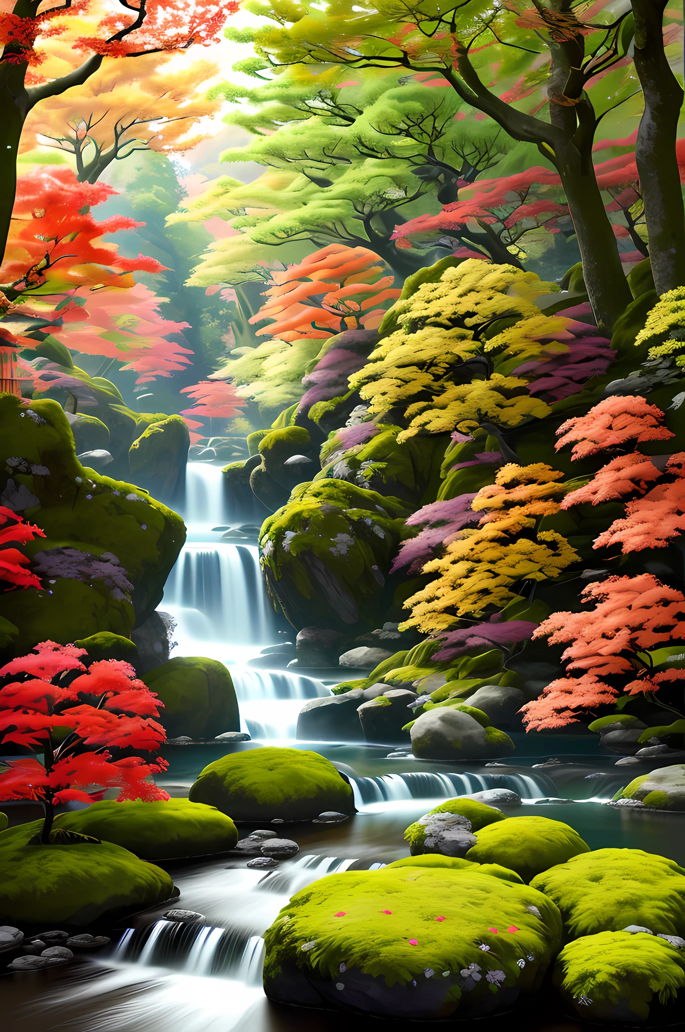 (Super aufwendiges CG Unity 8K-Hintergrundbild), (Meisterwerk), (beste Qualität), (realistisch), Geisha, Kimono, Tanzen, Elf, spitze Ohren, ((beste Qualität)), (Super detailliert)), (Illustration), Herbst Japan Wald