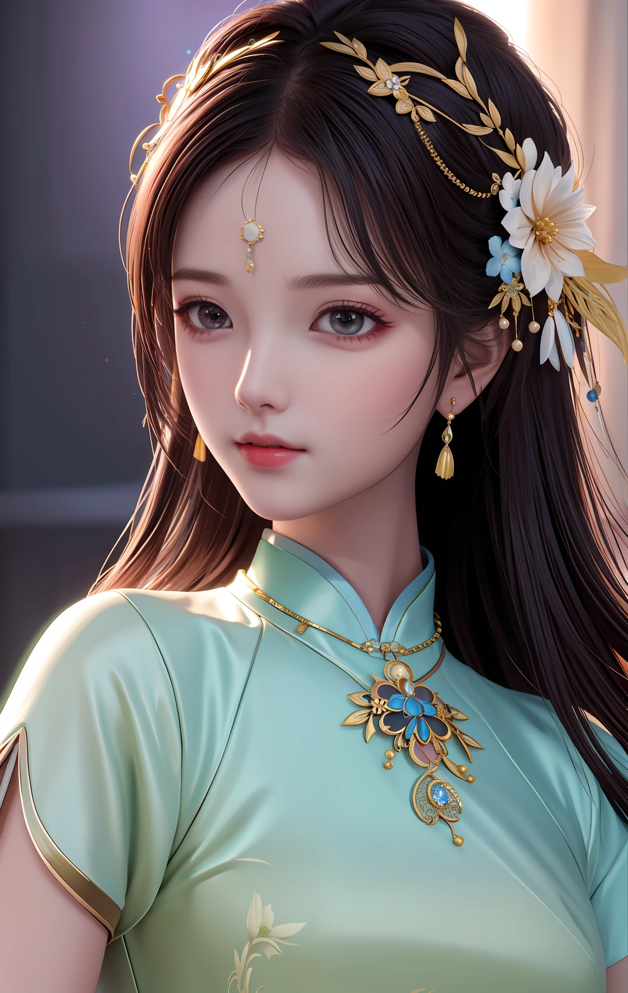 Best Quality, Masterpiece, Hi-Res, One Girl, Cheongsam - SeaArt AI