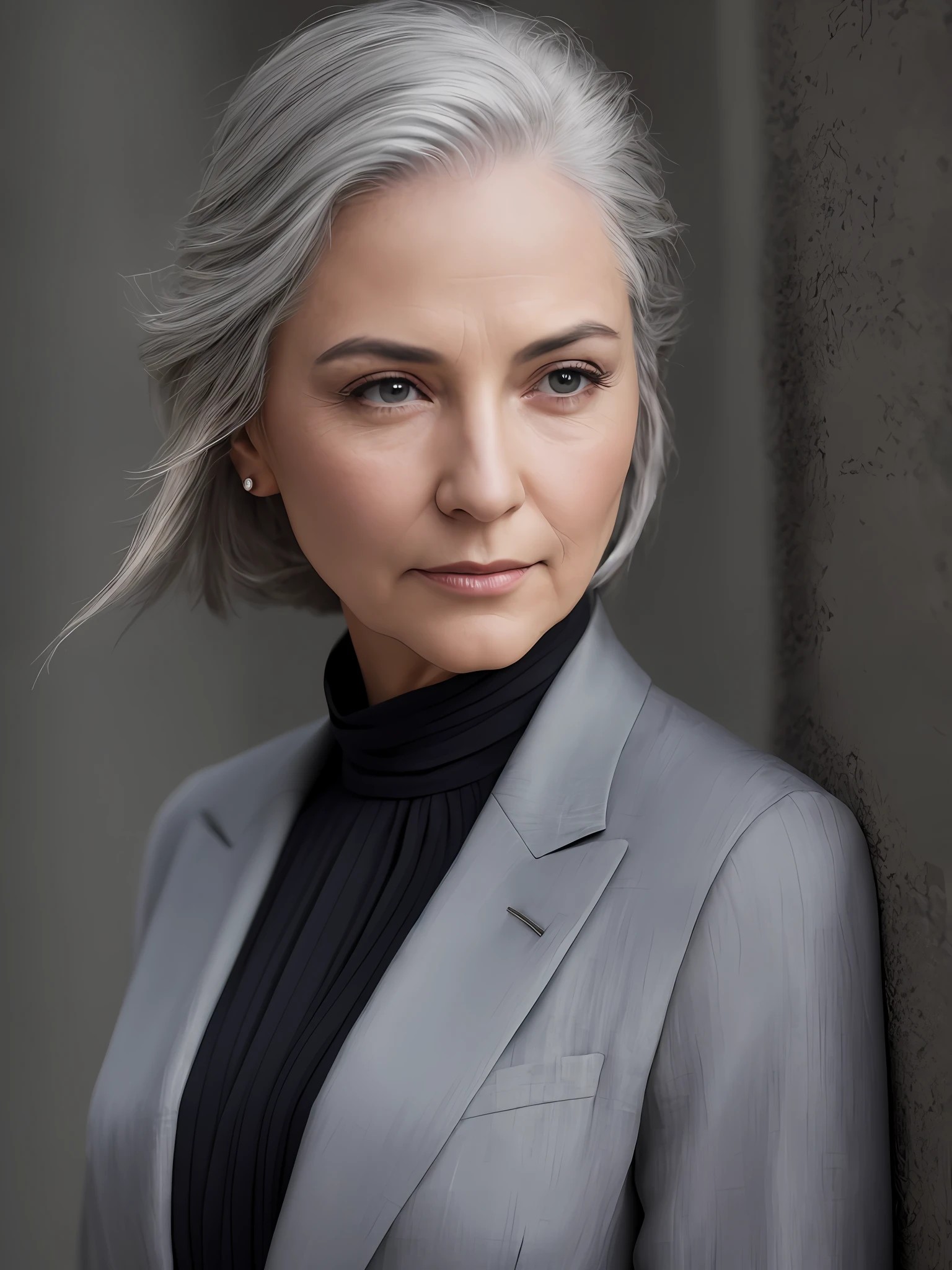 photo o에프 a gray-haired woman in an 우아한 business suit, wide-에프rame photo, 사진 촬영 스타일, 절묘한, 상세한, 극적인, 엘리트, 현실 세계, (hard 에프ocus, 8천), (((자연스러운 피부결))), 8K 텍스처, so에프t cinematic light, ADOME 라이트룸, 사진 연구소, HDR, 뒤얽힌, 우아한, highly 상세한, clear 에프ocus, (((영화 같은 모습))), 차분한 톤, 미친 디테일, 높은 디테일, 낮은 대비, so에프t cinematic light, 흐릿한 색상, 혼합 노출, HDR, 에프ade, 35mm, 에프/1.4, ISO, 에프16, 25초.