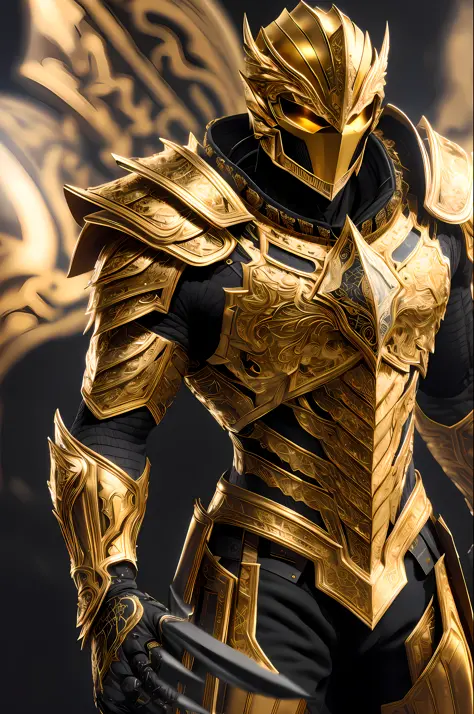 king armor, golden armor, rich armor, 8k, high resolution, high  