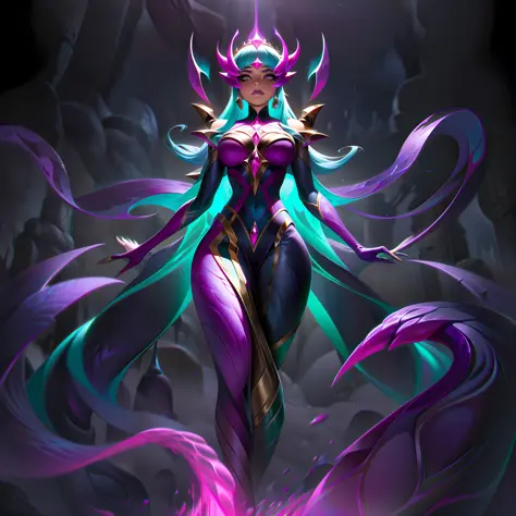 Ti'Mayah, the Mysterious Blaze, is depicted in their splashart as a captivating and enigmatic creature, merging the traits of a ...