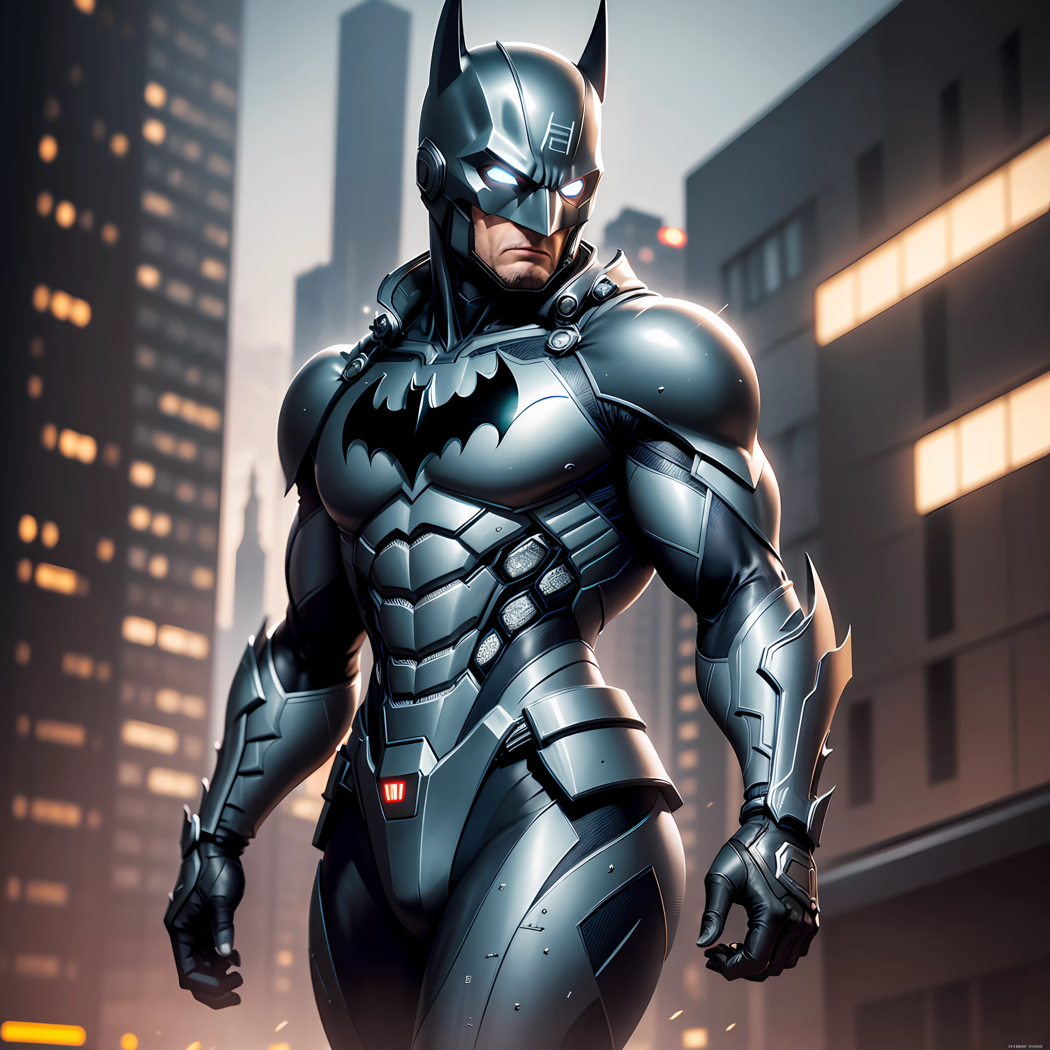 Batman in a suit standing in a city at night - SeaArt AI