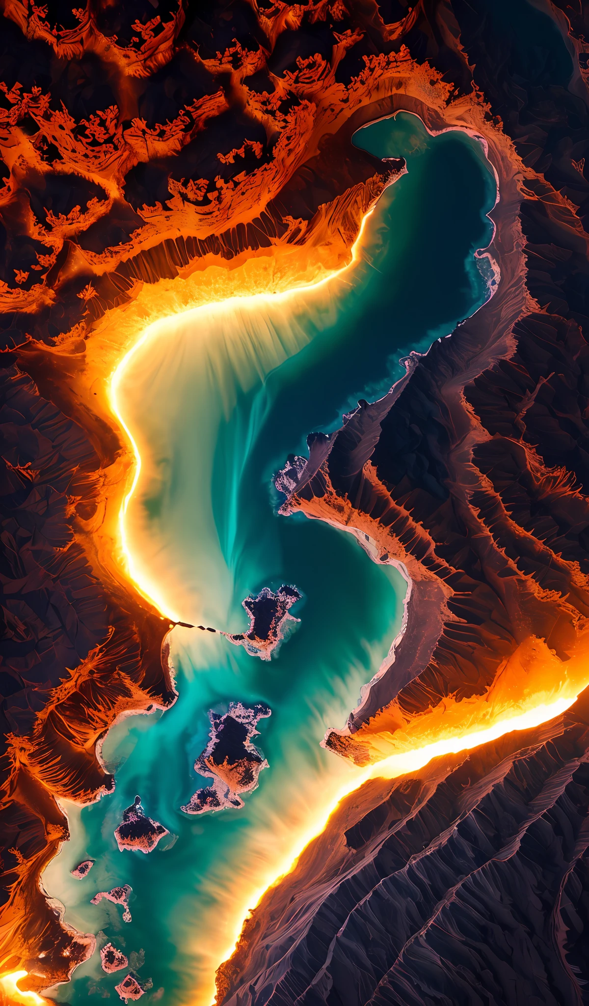 35mm photography, white cropped top, beautiful earth filled with water and lava, perfect eyes, sharp focus, 8k HD, crazy detail, intricate, Caenorhabditis elegans, atmospheric 4k hyper-detail, cinematic sensibility, sharp focus, masterpiece, color, surreal, vivid colors, (very detailed CG unity 8k wallpaper), intricate, high detail, sharp focus, realistic, symmetrical, volumetric lighting, beautiful, rich dark masterpiece, Dan Mumford and Mark M. Astrophotography in the style of Simonetti