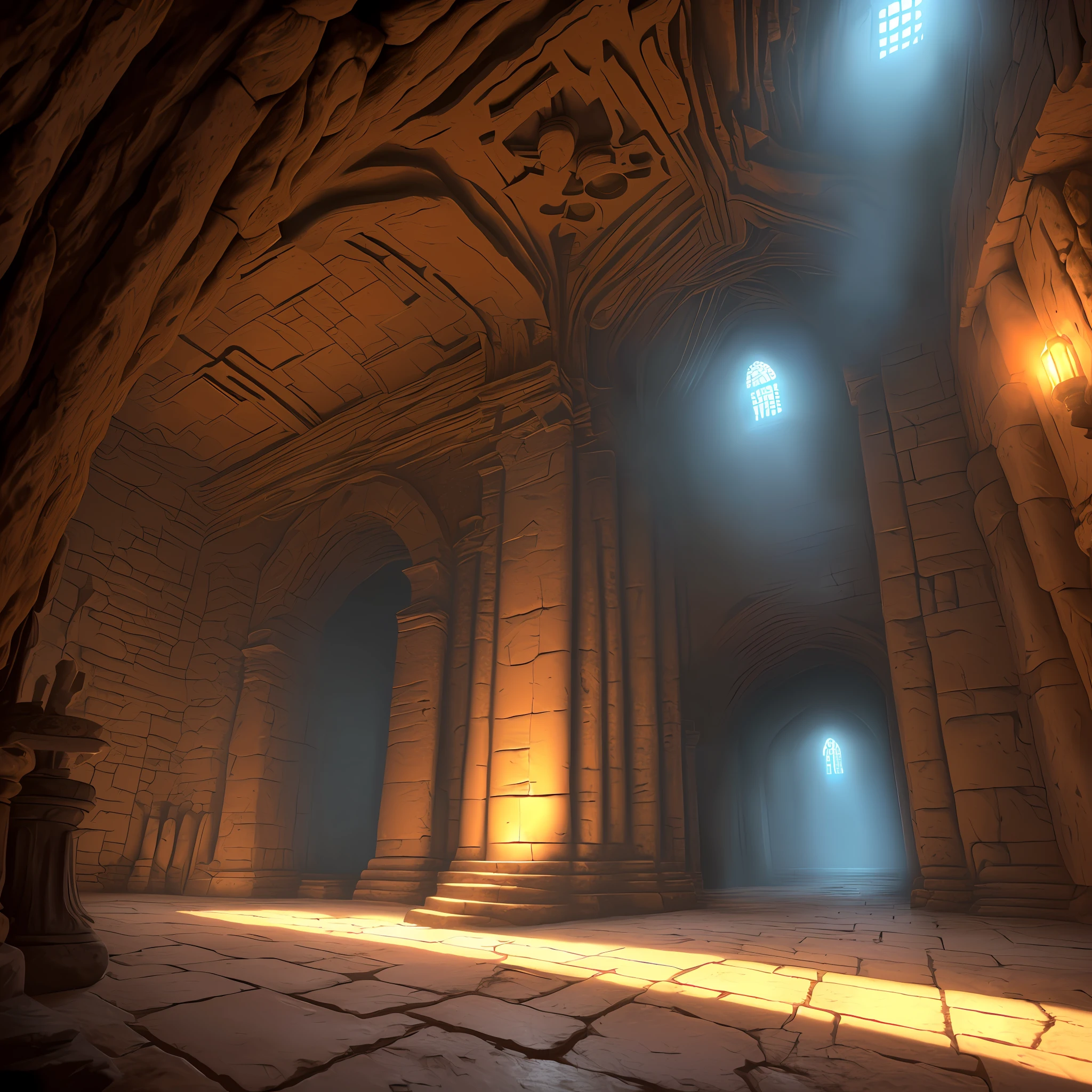 (high quality and ultra-detailed CG image, best illumination and shadow),(dungeon room of stone)