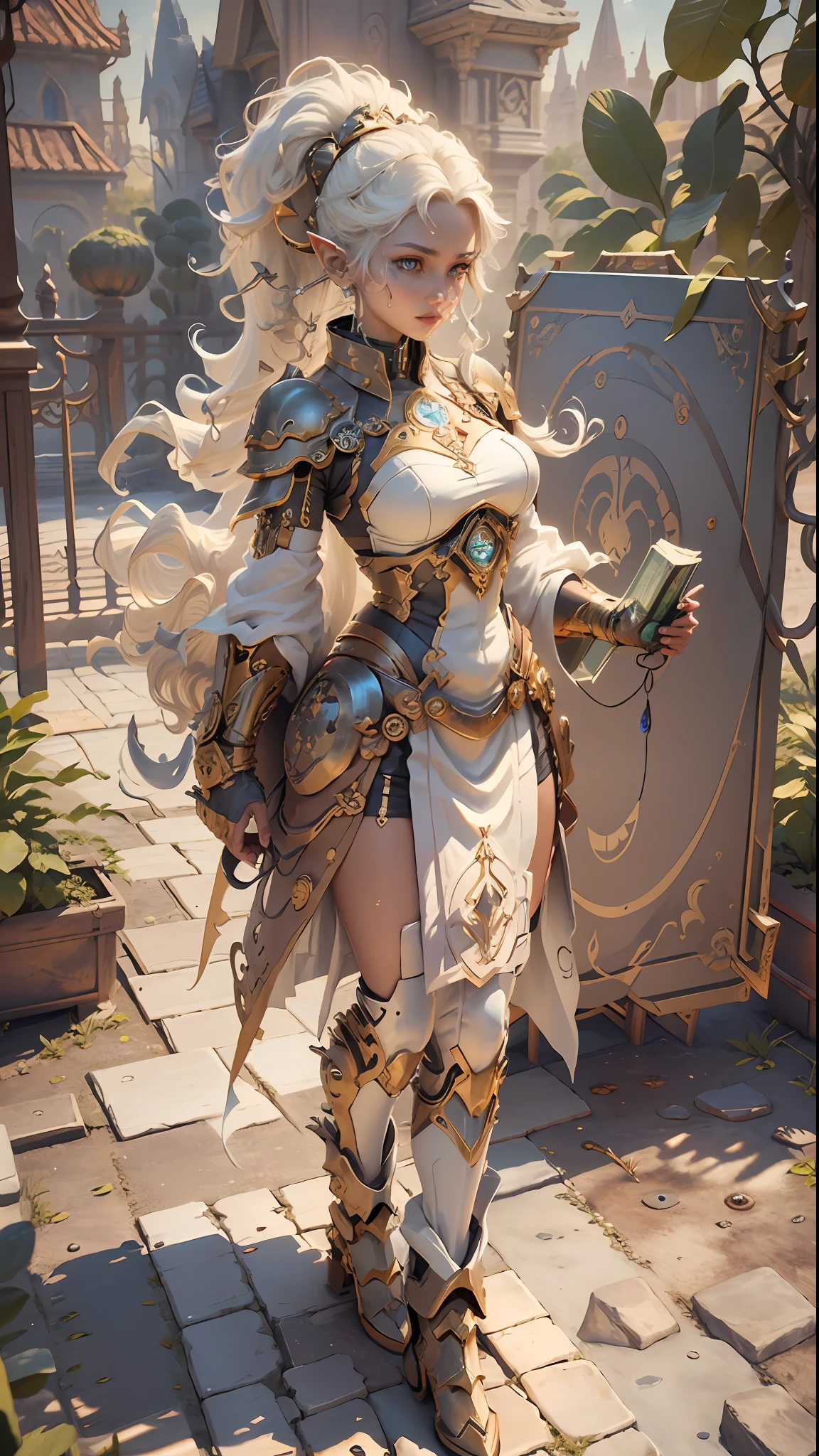 ((Best quality)), ((masterpiece)), (highly detailed:1.3), 3D, In a 
