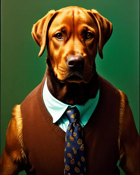 photo of a real life labrador lawyer
highly detailed intricate, photorealistic analog style photograph
by volkan baga and nan go...