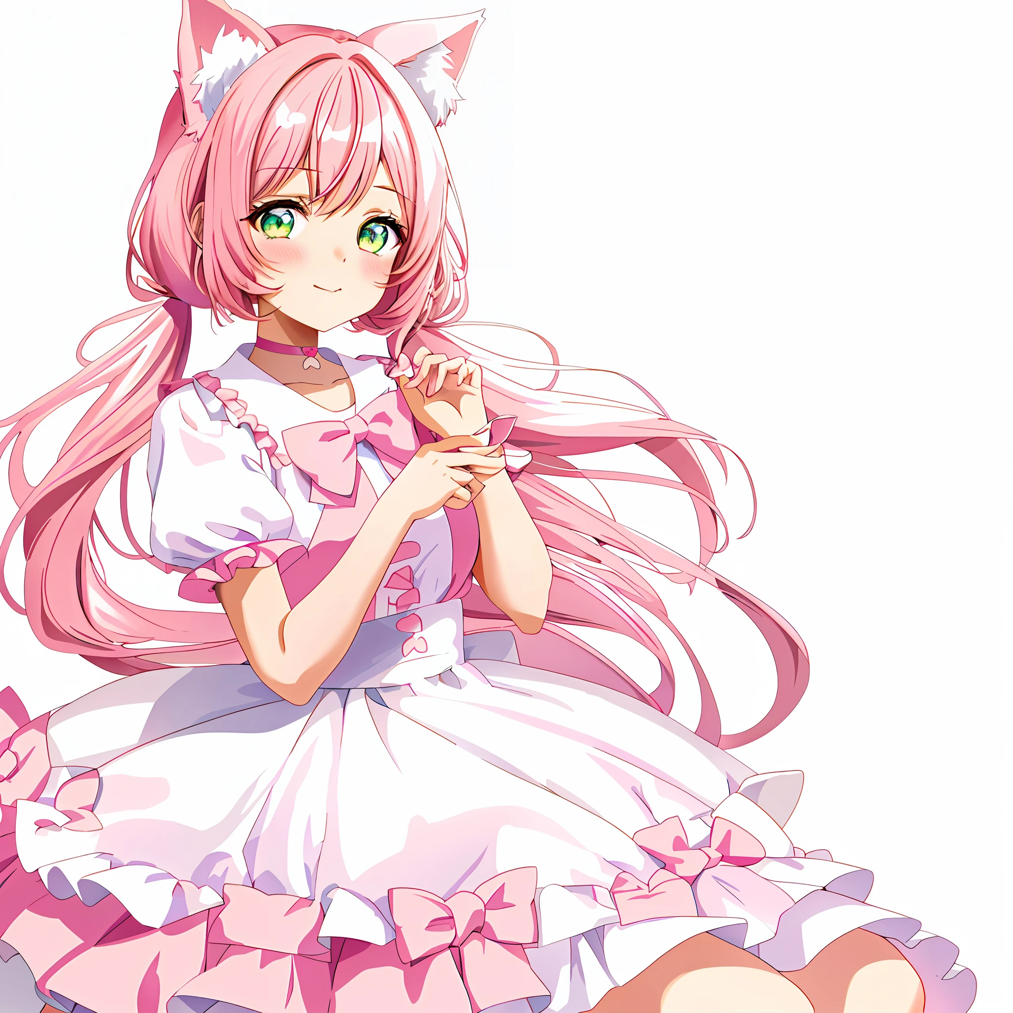 Cute anime cat girl pink, kawaii fotos de anime