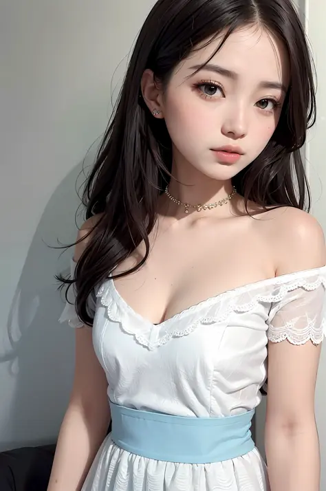 fashion trendy beautiful and charming woman, gentle and charming chinese beautiful woman, delicate and sexy collarbone, charming...