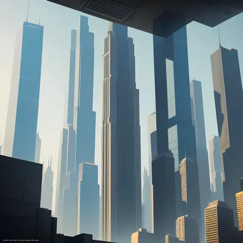 Megastructure Skyscrapers Cyberpunk Sci-fi Big City Robot Top Quality Ultra High Definition