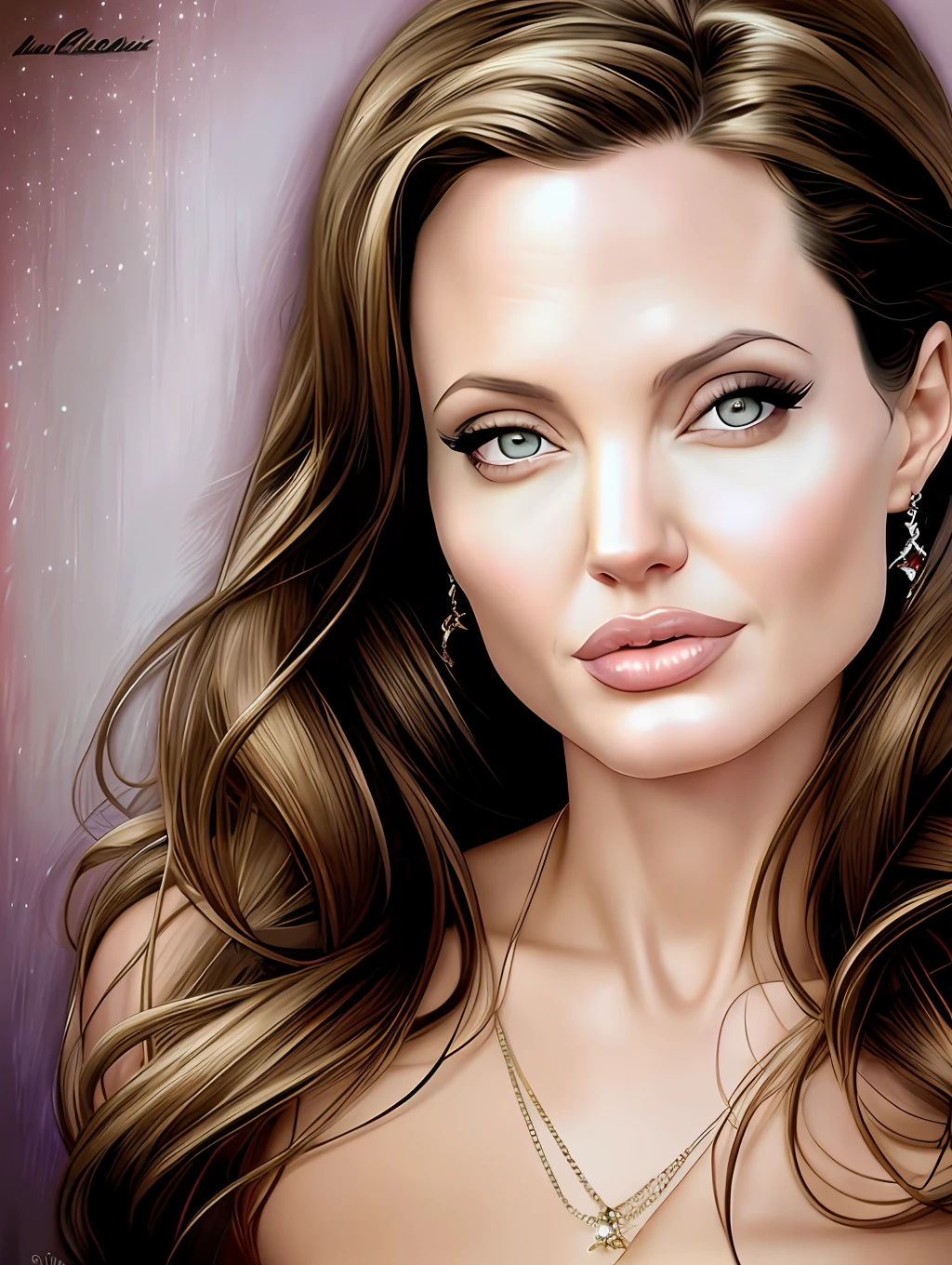 Un retrato increíblemente hermoso de Angelina Jolie por Gil Elvgren