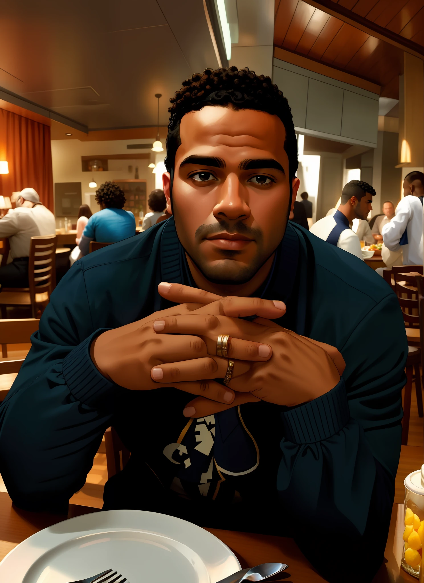 arafed man sitting at a table with a plate of food, profile photo, taken in the early 2020s, taken in the late 2010s, raytrayced, taken in the late 2000s, profile pic, maximus jacobs, headshot profile picture, masterpice, instagram post