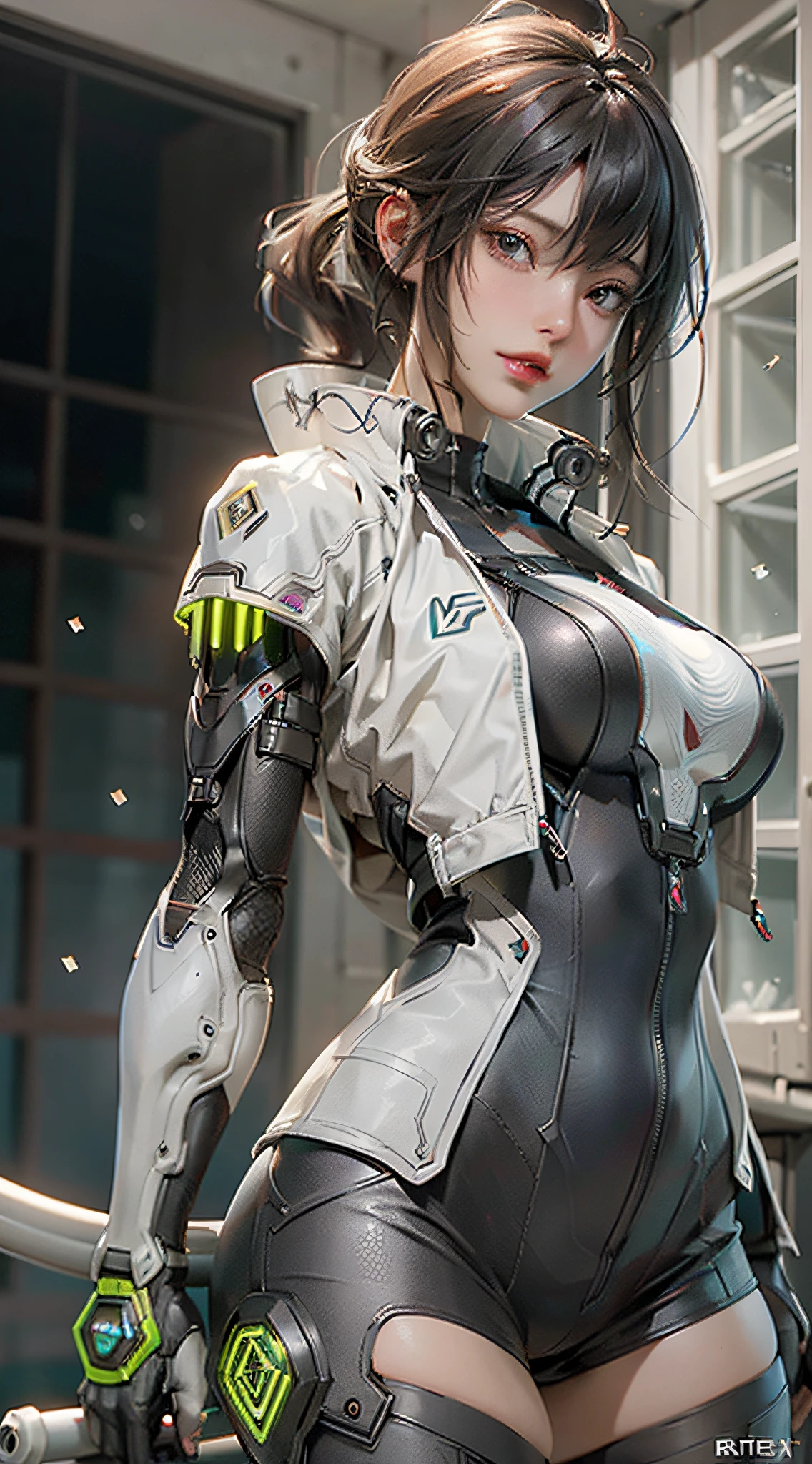 ((meilleure qualité)), ((chef-d&#39;œuvre)), (détaillé:1.4), 3D, une image d&#39;une belle femme cyberpunk,hdr (Plage dynamique élevée),tracé laser,NVIDIA RTX,Super-résolution,Irréel 5,diffusion souterraine,Texturation PBR,Post-traitement,Filtrage anisotrope,Profondeur de champ,clarté et netteté maximales,Textures multicouches,Cartes albédo et spéculaire,ombrage de surface,Simulation précise de l&#39;interaction lumière-matériau,Des proportions parfaites,rendu d&#39;octane,Éclairage bicolore,Grande ouverture,ISO faible,balance des blancs,Règle des tiers,8k brut,