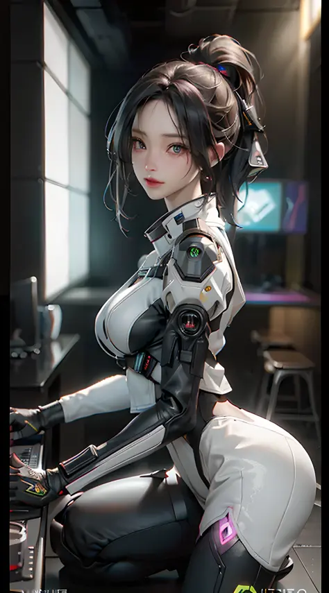 ((best quality)), ((masterpiece)), (detailed:1.4), 3d, an image of a beautiful cyberpunk female,hdr (high dynamic range),ray tra...