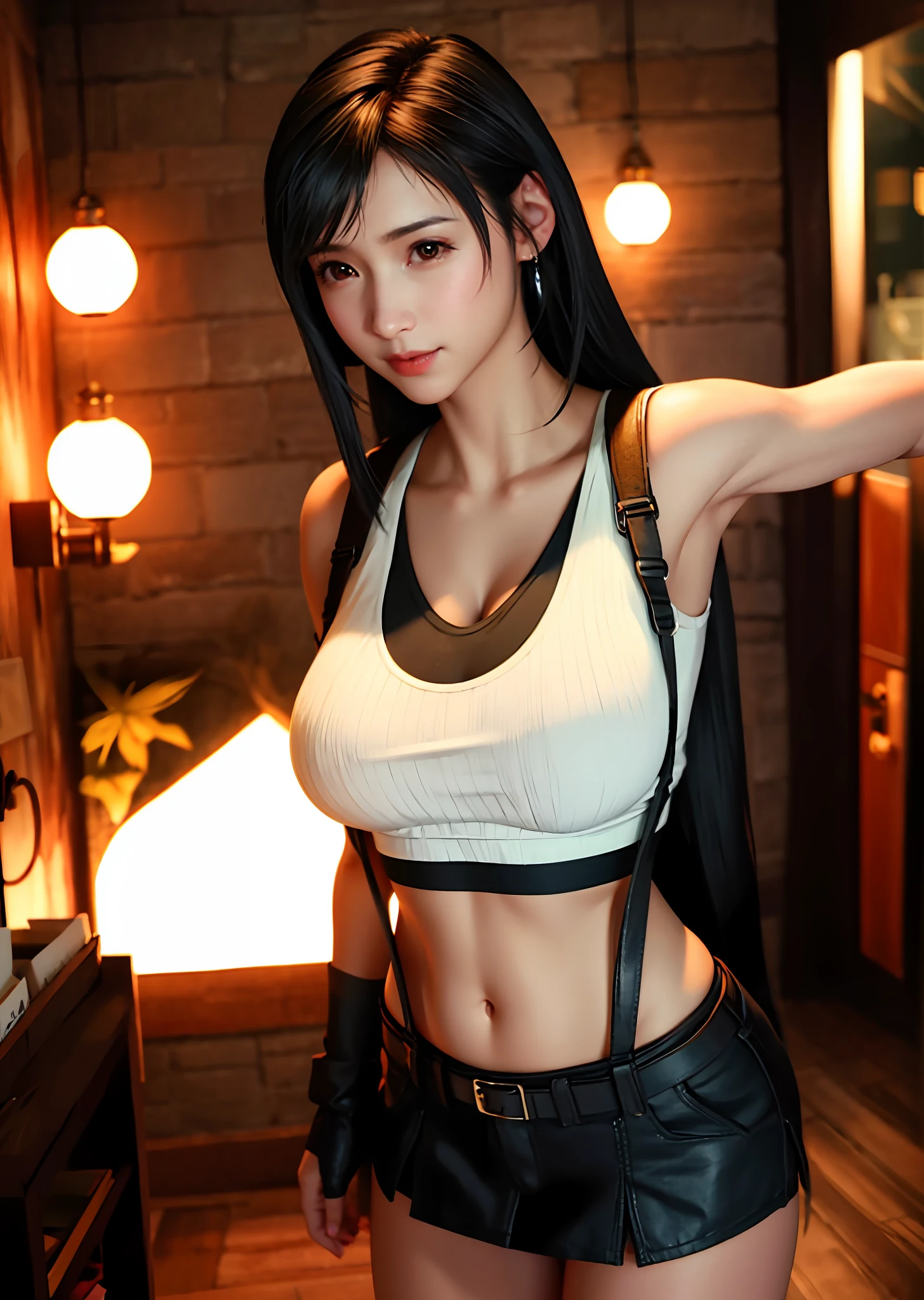 Photorealistic 1 4 Top Quality Very Delicate And Beautiful High Resolution 1girl Tifa