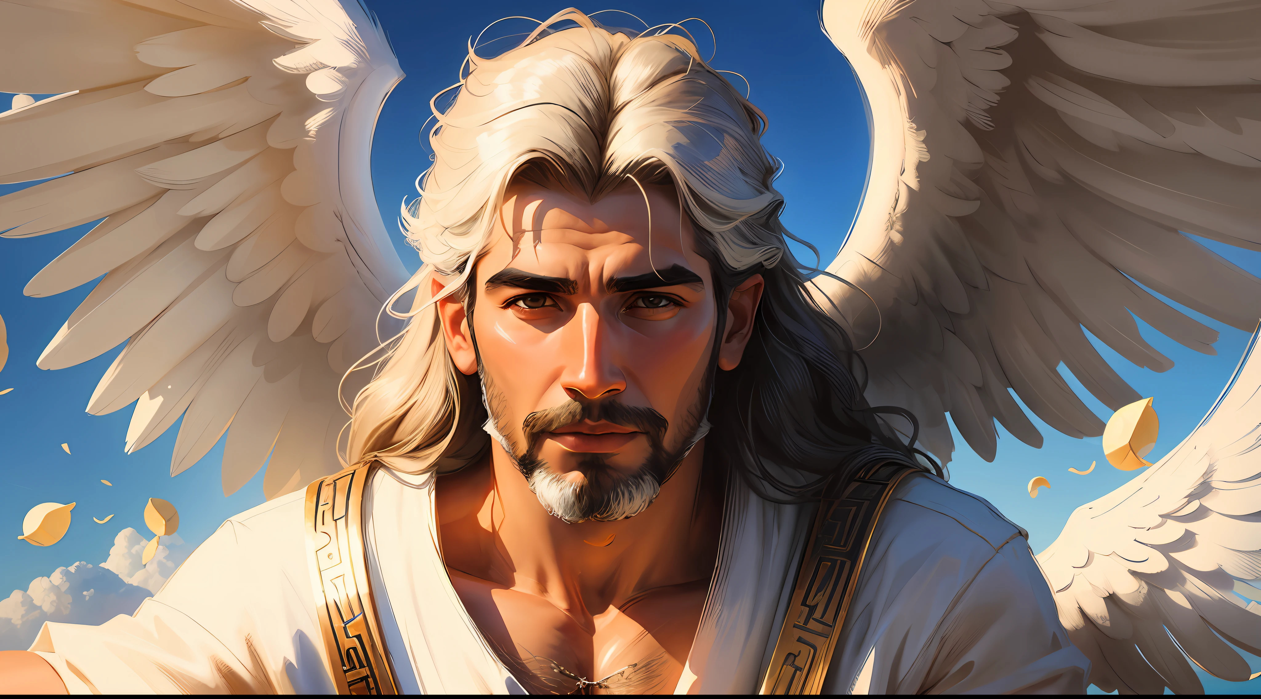 a greek man angel in heaven --auto --s2