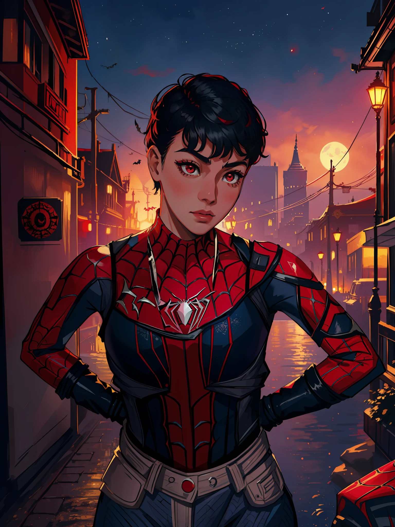 Spider - man and the sinister spider - woman - SeaArt AI