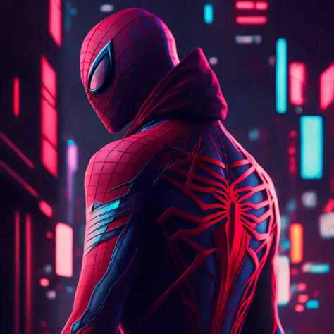 Spider man,Cyberpunk,8k.