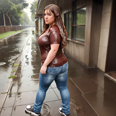 Overweight)) ((chubby)), Kelly Clarkson, small breasts, long brown