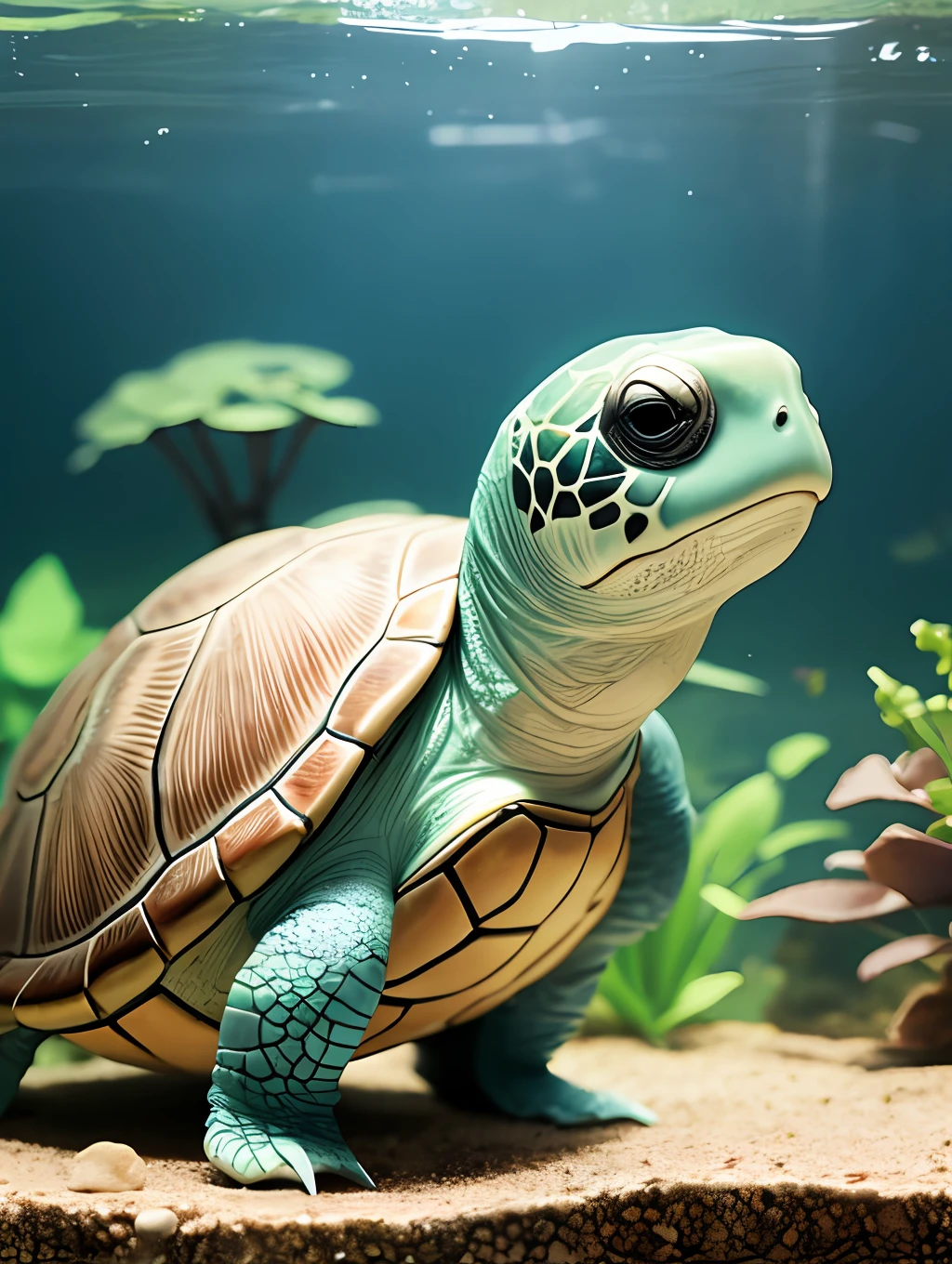 mini tortue dans l&#39;aquarium --auto --s2