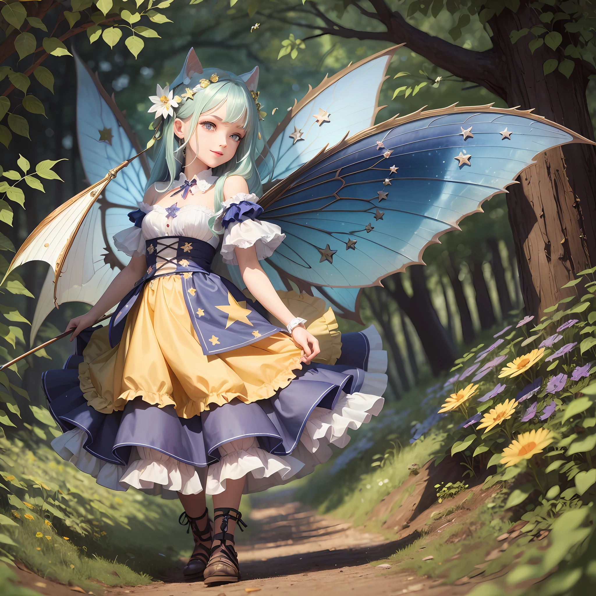 Anime - style image of a woman dressed in a fairy costume - SeaArt AI